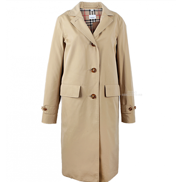 [버버리] 20SS 8015485 10 페링던 게버딘 랩코트 허니 여성 자켓